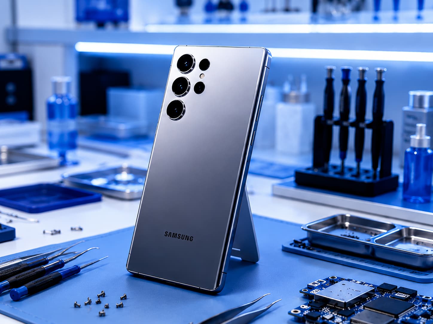 Samsung phone being repaired at ThrifTech in Welland and Fonthill