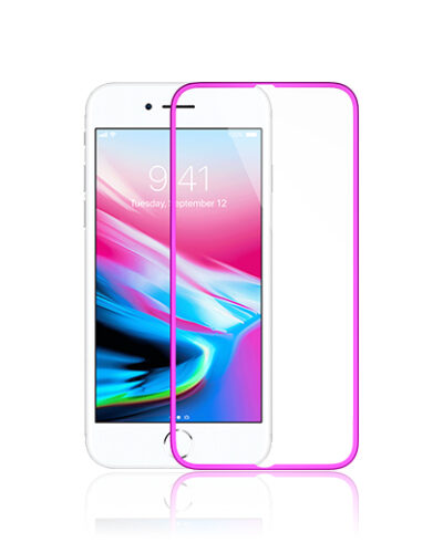 Tempered Glass Screen Protector for iPhone 6/6S/7/8 - Metal Pink Edge