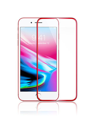 Tempered Glass Screen Protector for iPhone 6/6S/7/8 - Metal Red Edge