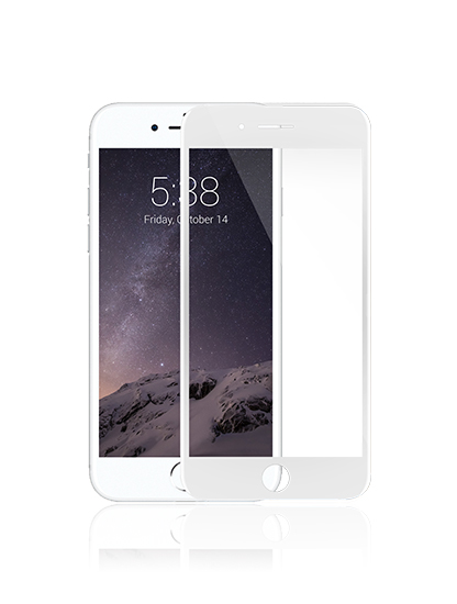 Tempered Glass Screen Protector for iPhone 6 Plus/6S Plus - 3D White Edge