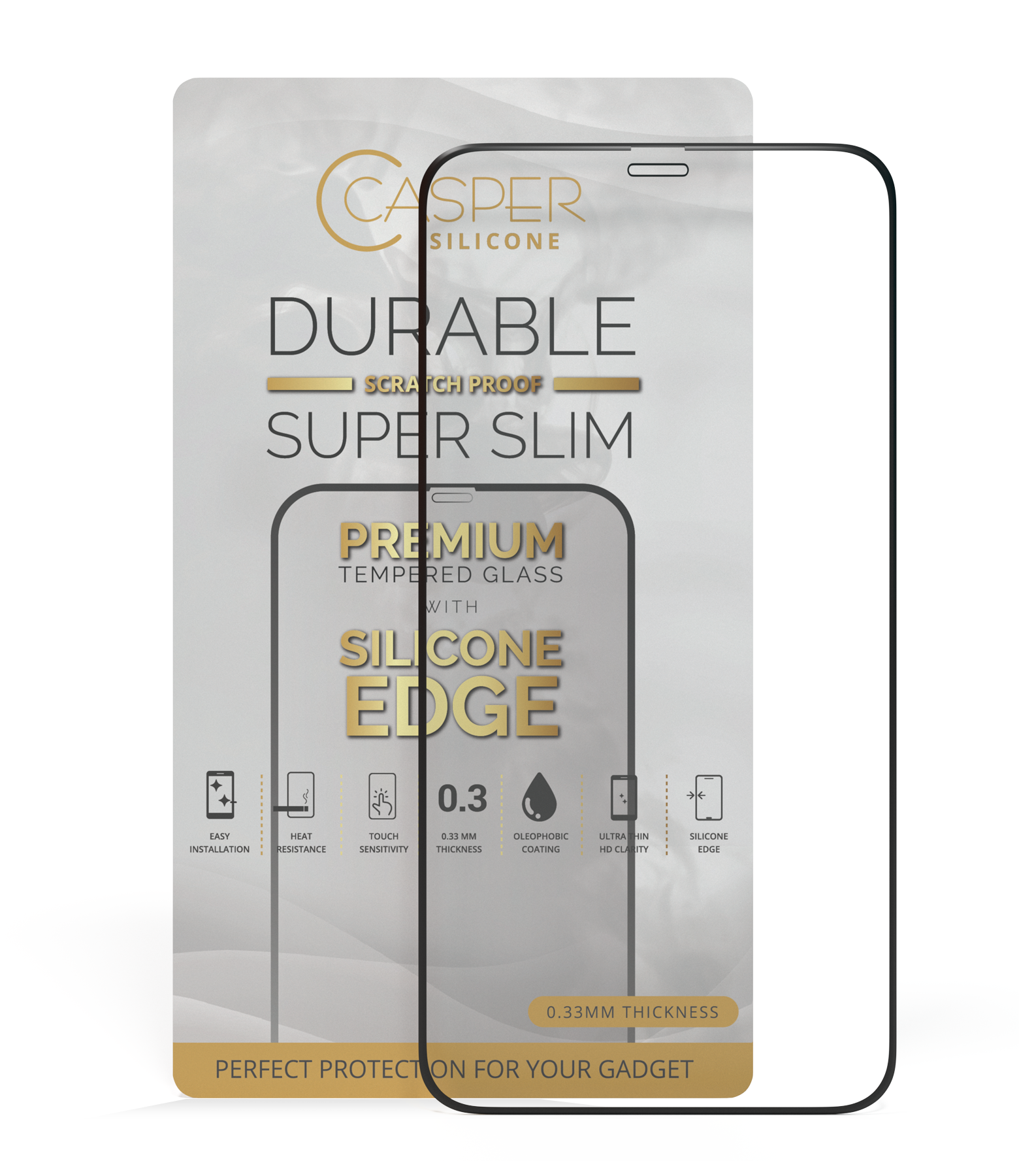 iPhone XS Max / 11 Pro Max silicone clear standard tempered glass screen protector