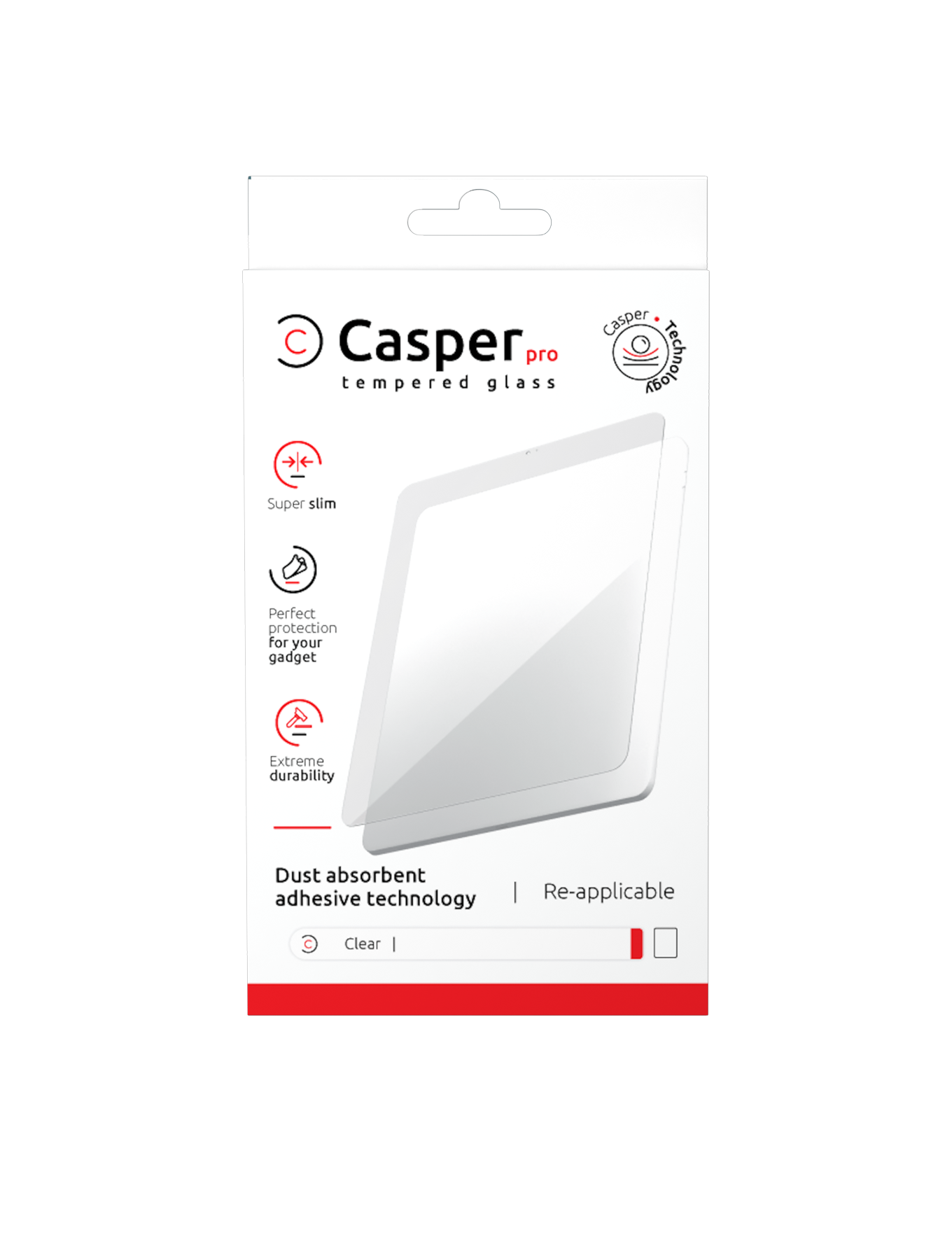 Casper Pro Tempered Glass Screen Protector for iPad Mini 4/Mini 5 - Clear