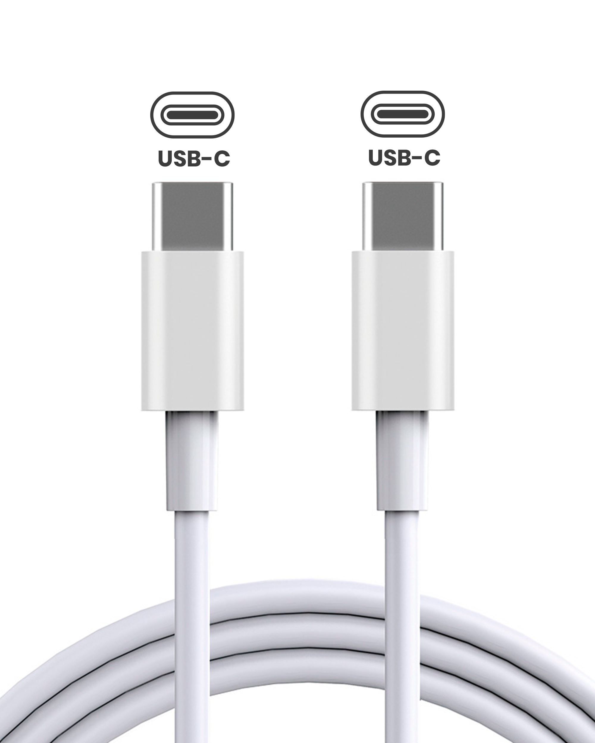 Apple 87W/96W USB-C to USB-C Cable for MacBook/iMac/Mac (2m/6ft) - OEM Grade A