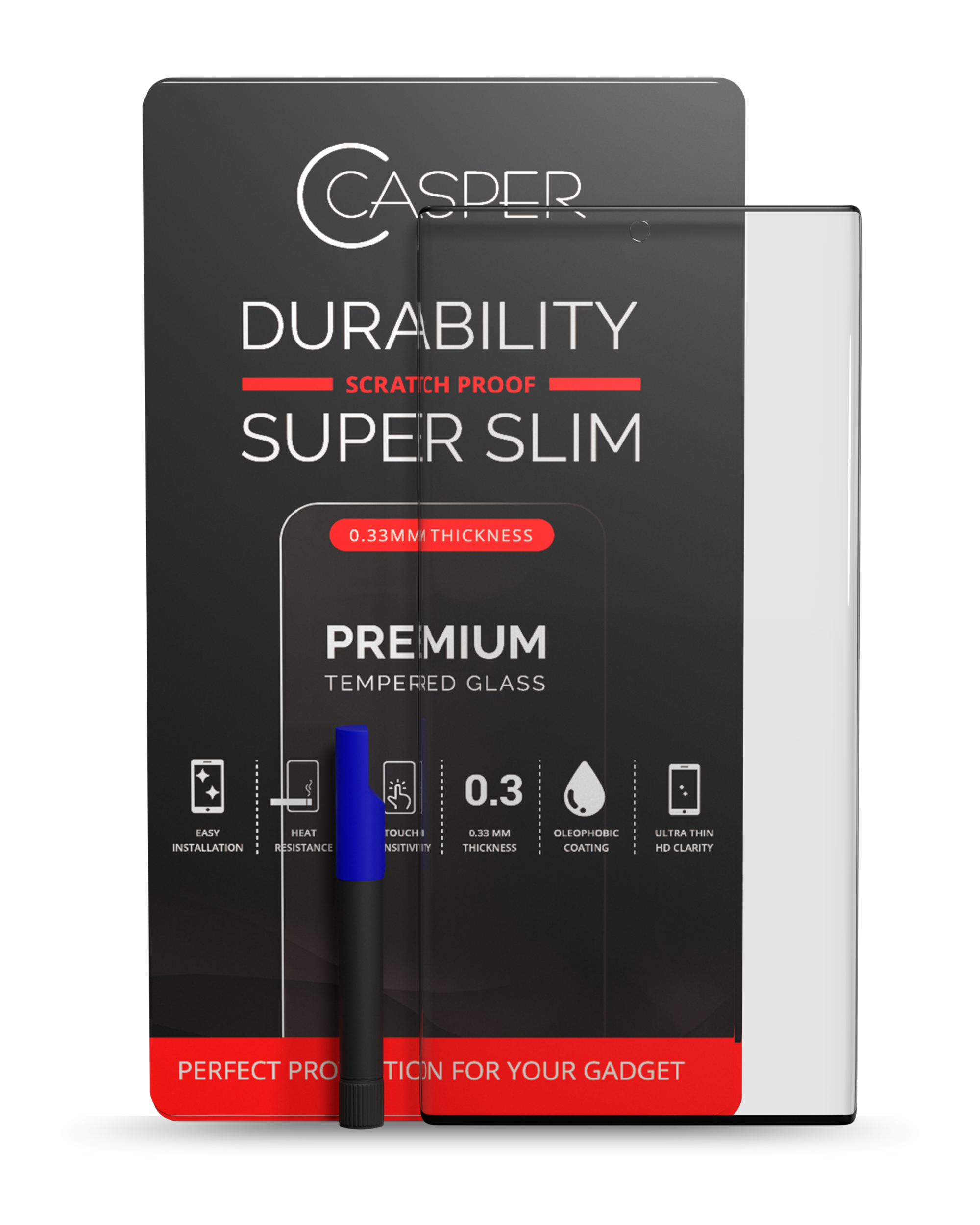 Casper UV Tempered Glass with Glue for Samsung Galaxy S22 Ultra - Case Friendly