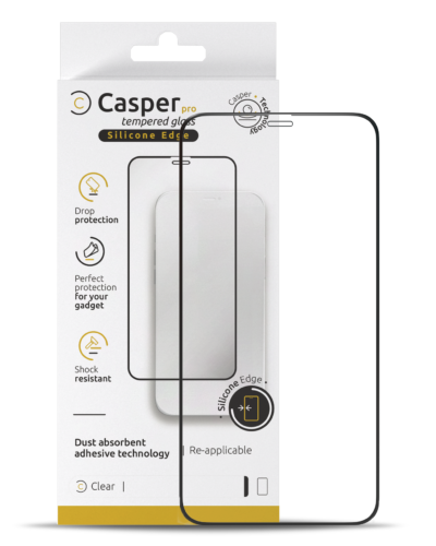 iPhone 13 Mini silicone edge tempered glass screen protector - clear