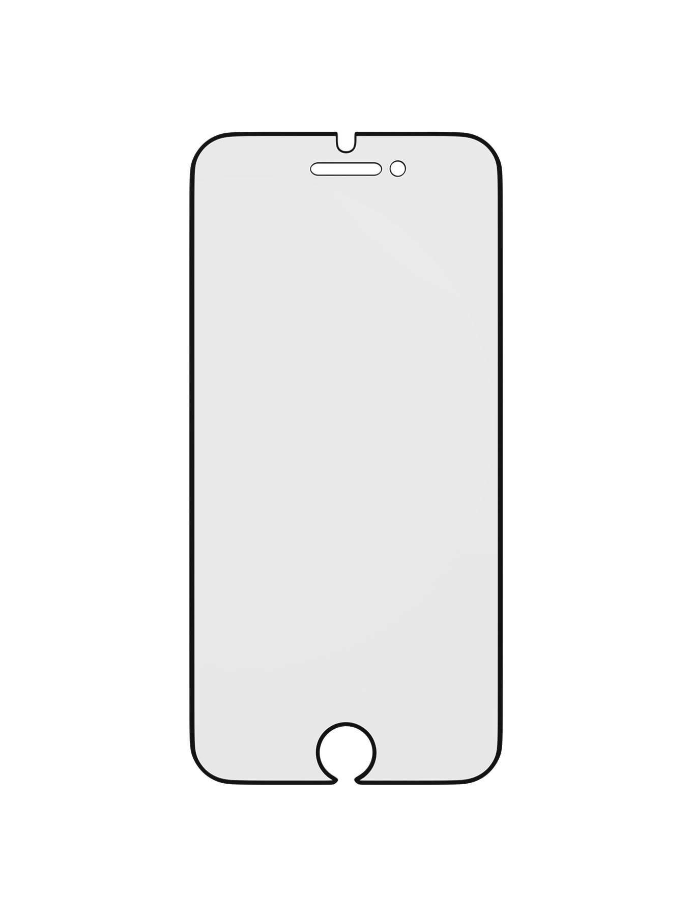 iPhone 6 Plus / 6S Plus / 7 Plus / 8 Plus silicone edge clear tempered glass screen protector