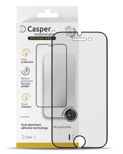 Casper Pro Silicone Tempered Glass Screen Protector for iPhone SE (2020) - Clear
