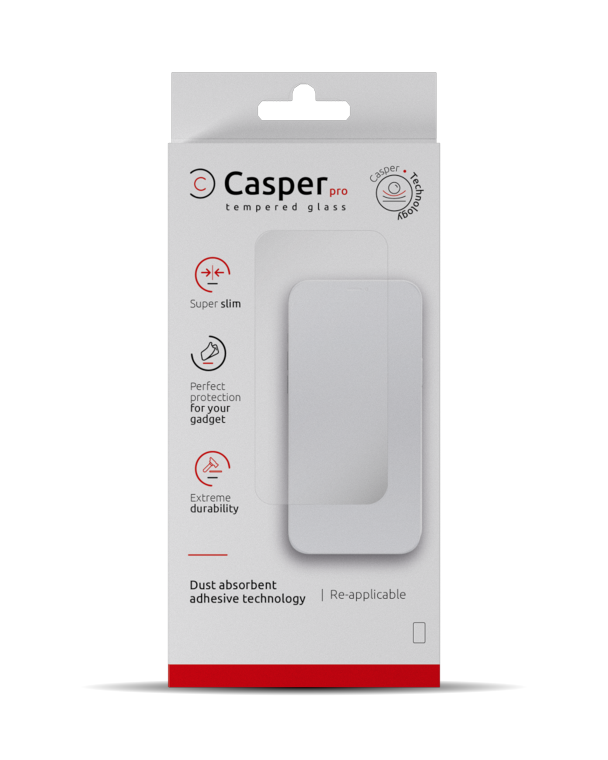 Casper Pro Tempered Glass For iPhone 14 Pro Max (Retail Pack) (Clear)