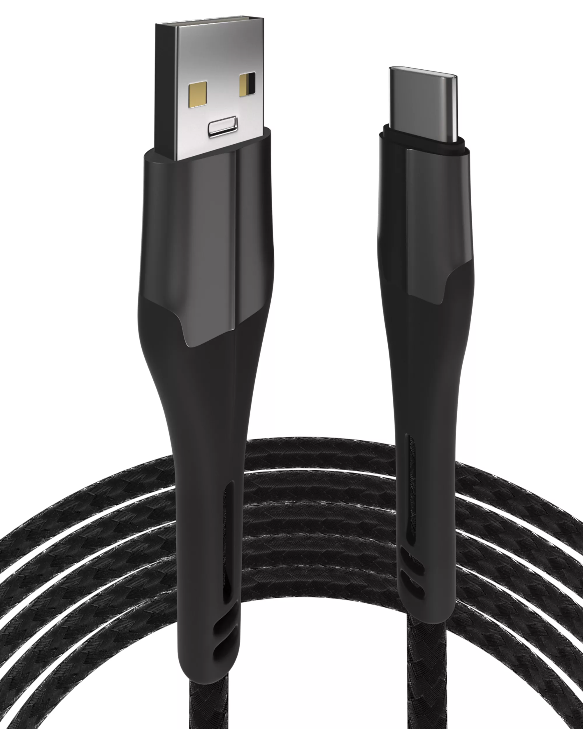 AmpSentrix Alpha USB-C to USB-A Cable (1m, 3ft) (Black)