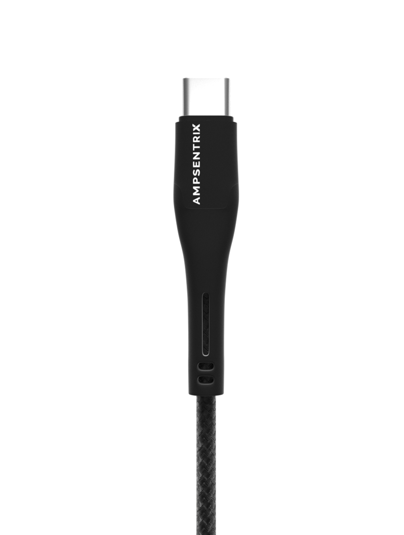 AmpSentrix Matrix Lightning to USB-C Cable (Non-MFI) (1m, 3ft) (Black)