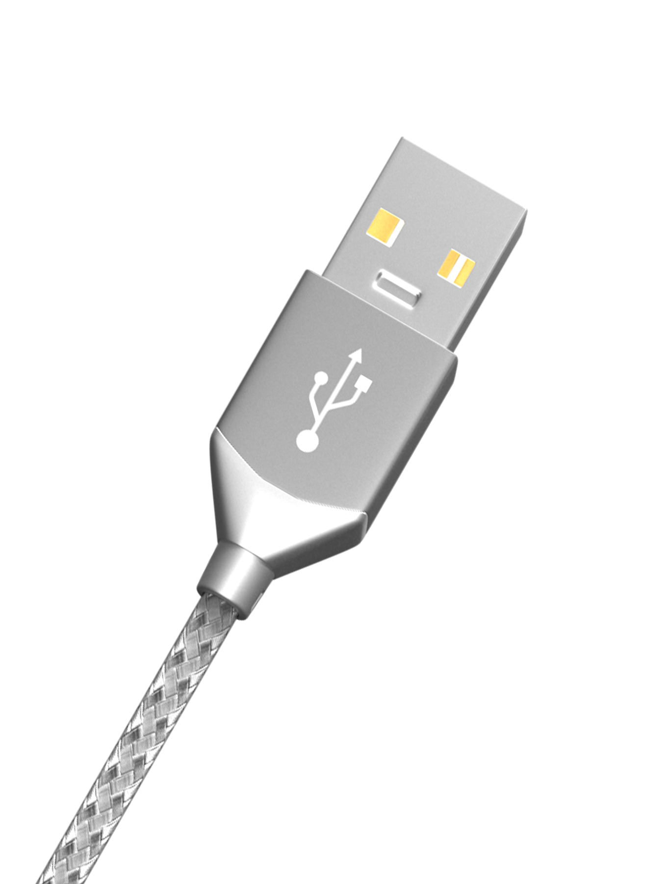 AmpSentrix Infinity USB-A to Lightning Cable – Silver