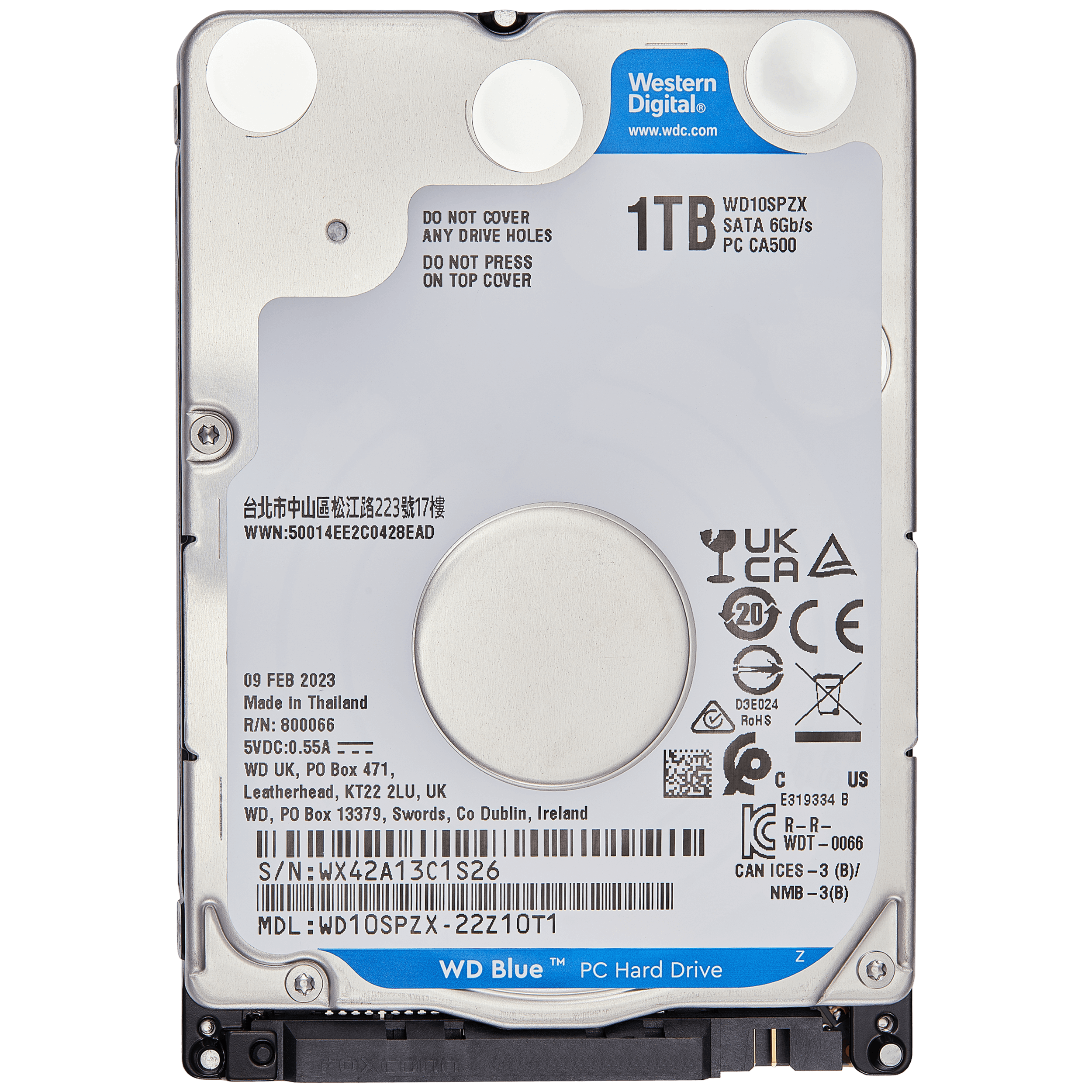 1TB WD Blue 2.5" HDD Internal Hard Drive - 5400 RPM (7mm) (Premium)