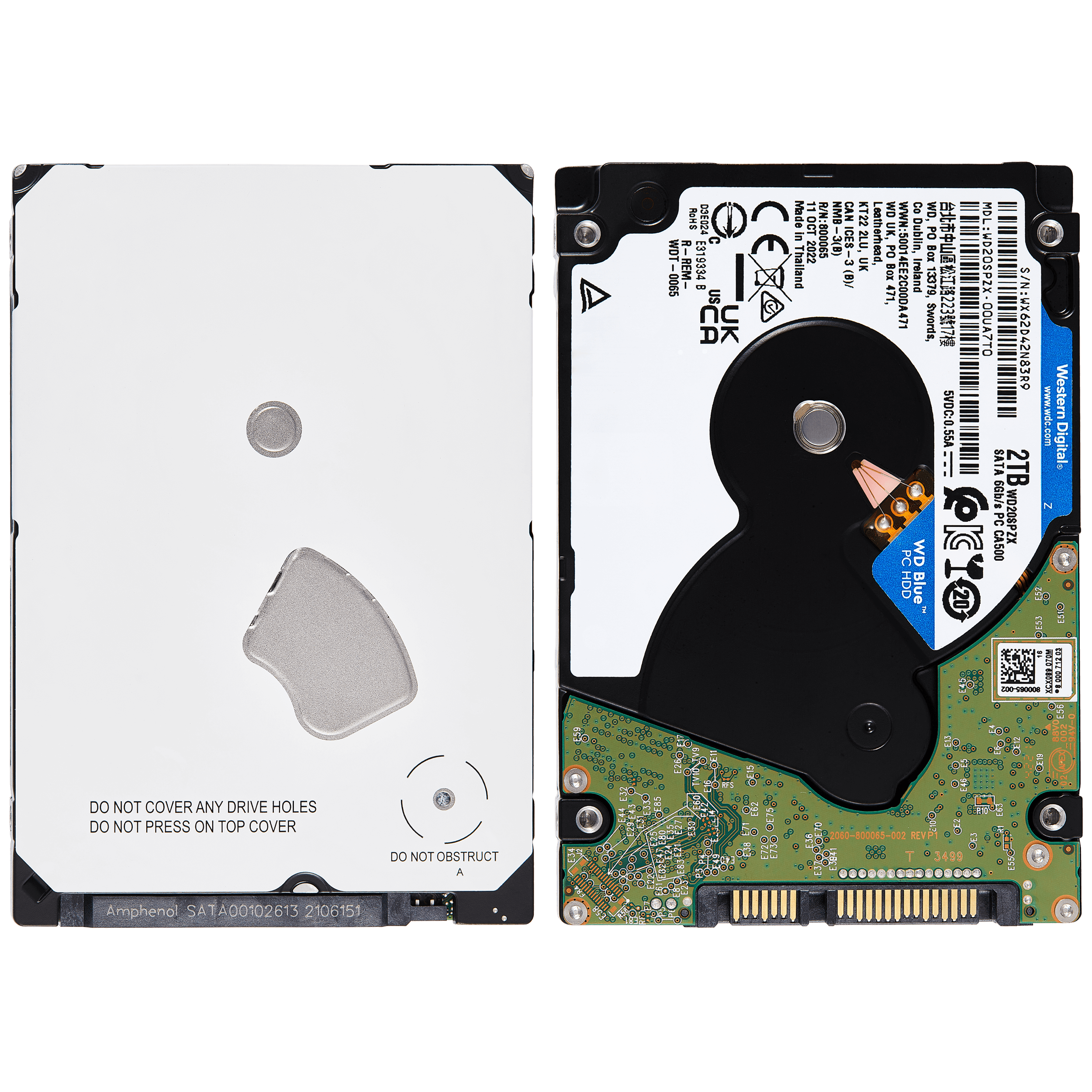 2TB WD Blue 2.5" HDD Internal Hard Drive - 5400 RPM (7mm) (Premium)