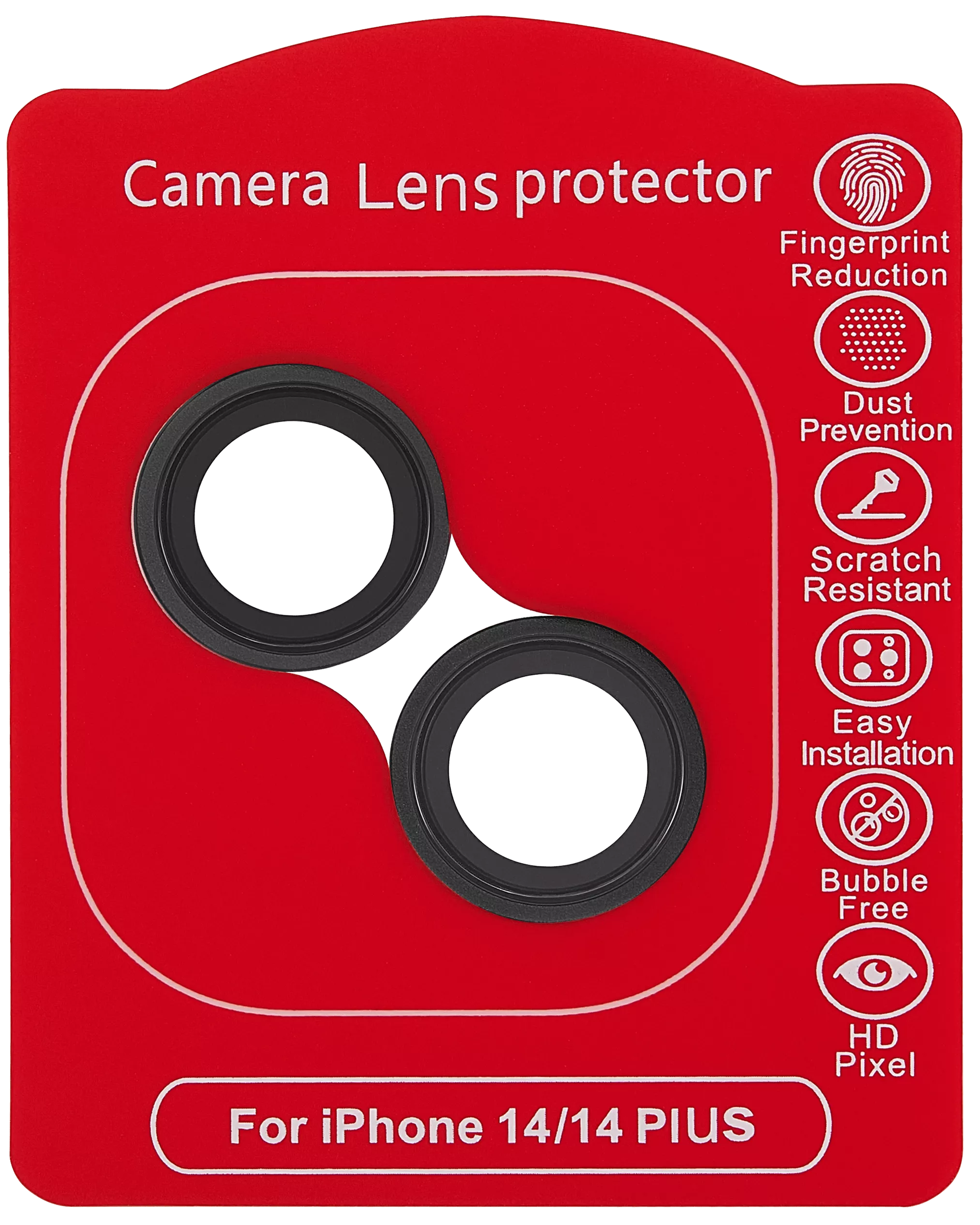 Casper Camera Lens Protector For iPhone 14 / 14 Plus (Black) (Clear)