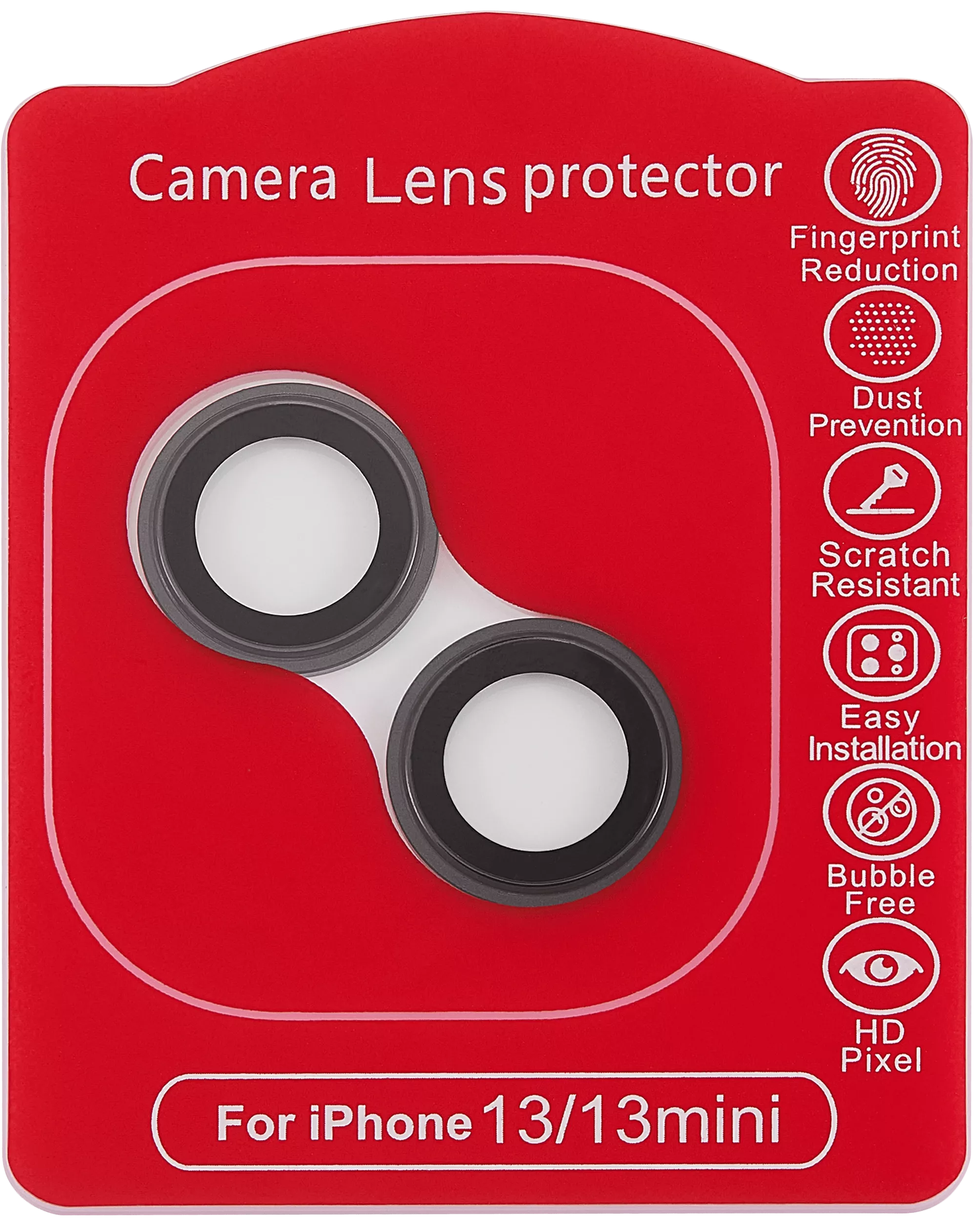 Casper Camera Lens Protector For iPhone 13 / 13 Mini (Black) (Clear)