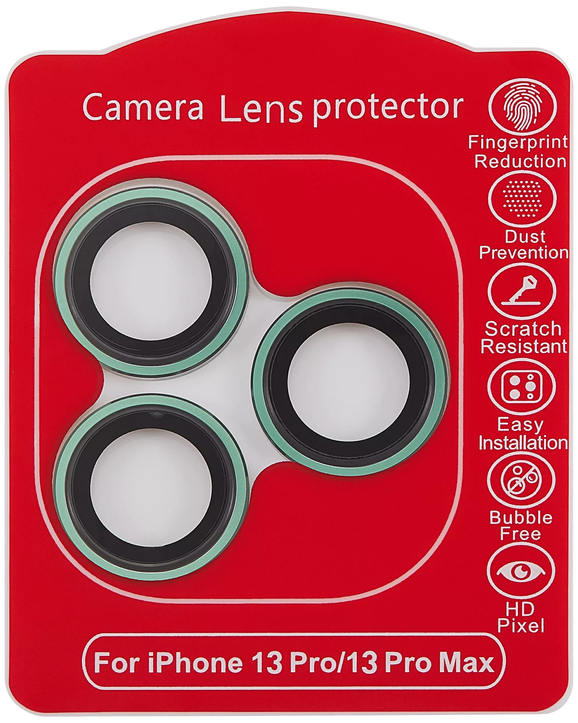 Casper Camera Lens Protector For iPhone 13 Pro / 13 Pro Max (Alpine Green) (Clear)