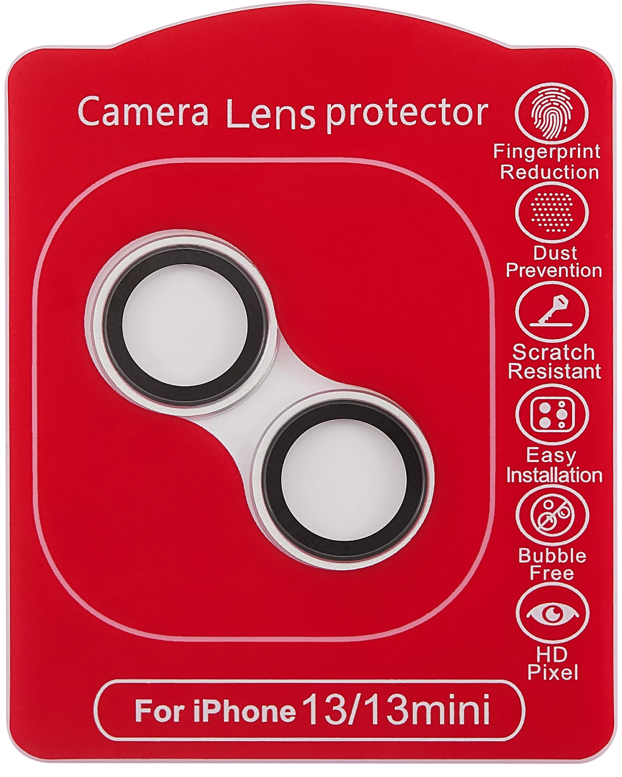 Casper Camera Lens Protector For iPhone 13 / 13 Mini (Silver) (Clear)