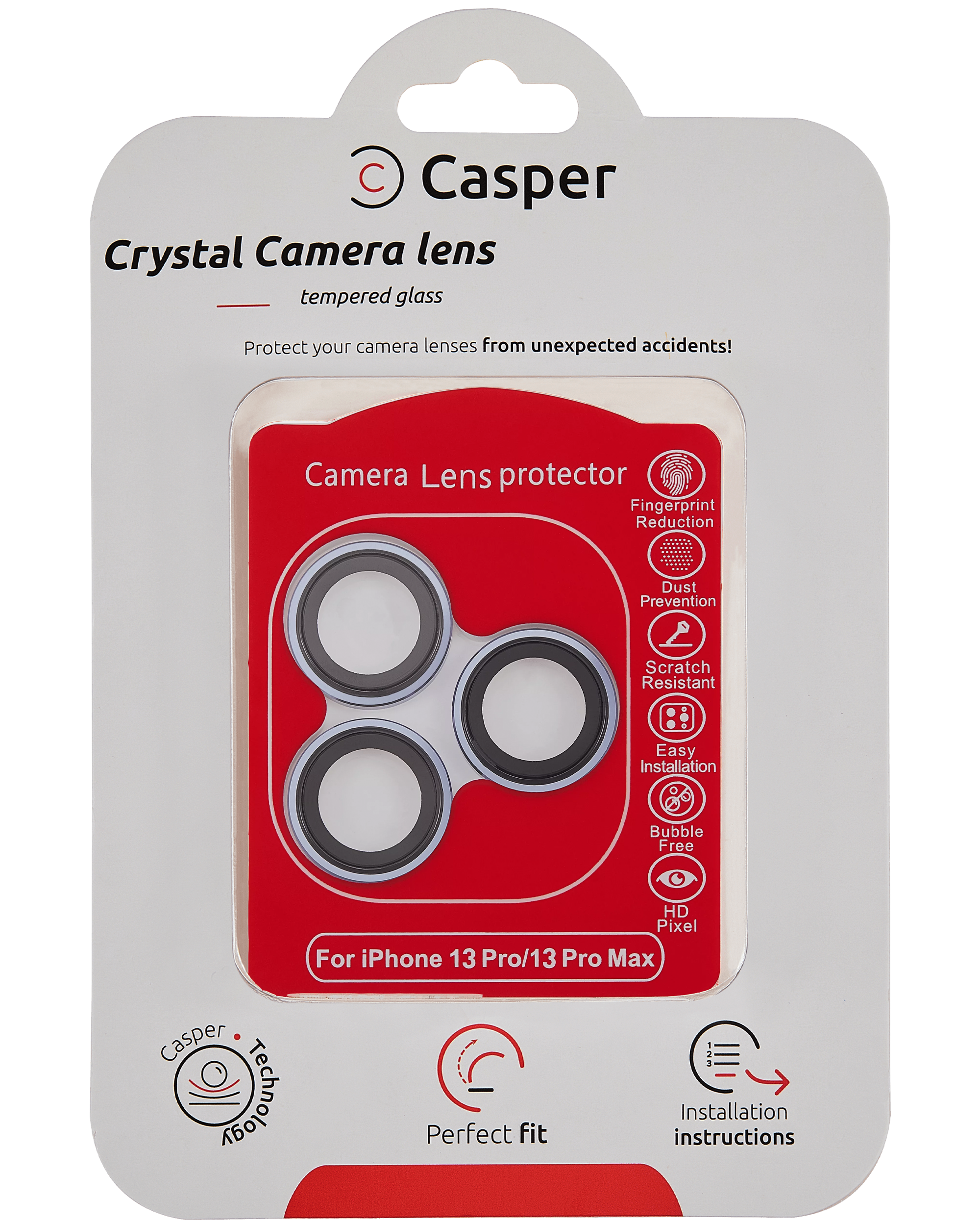 Casper Camera Lens Protector For iPhone 13 Pro / 13 Pro Max (Blue) (Clear)
