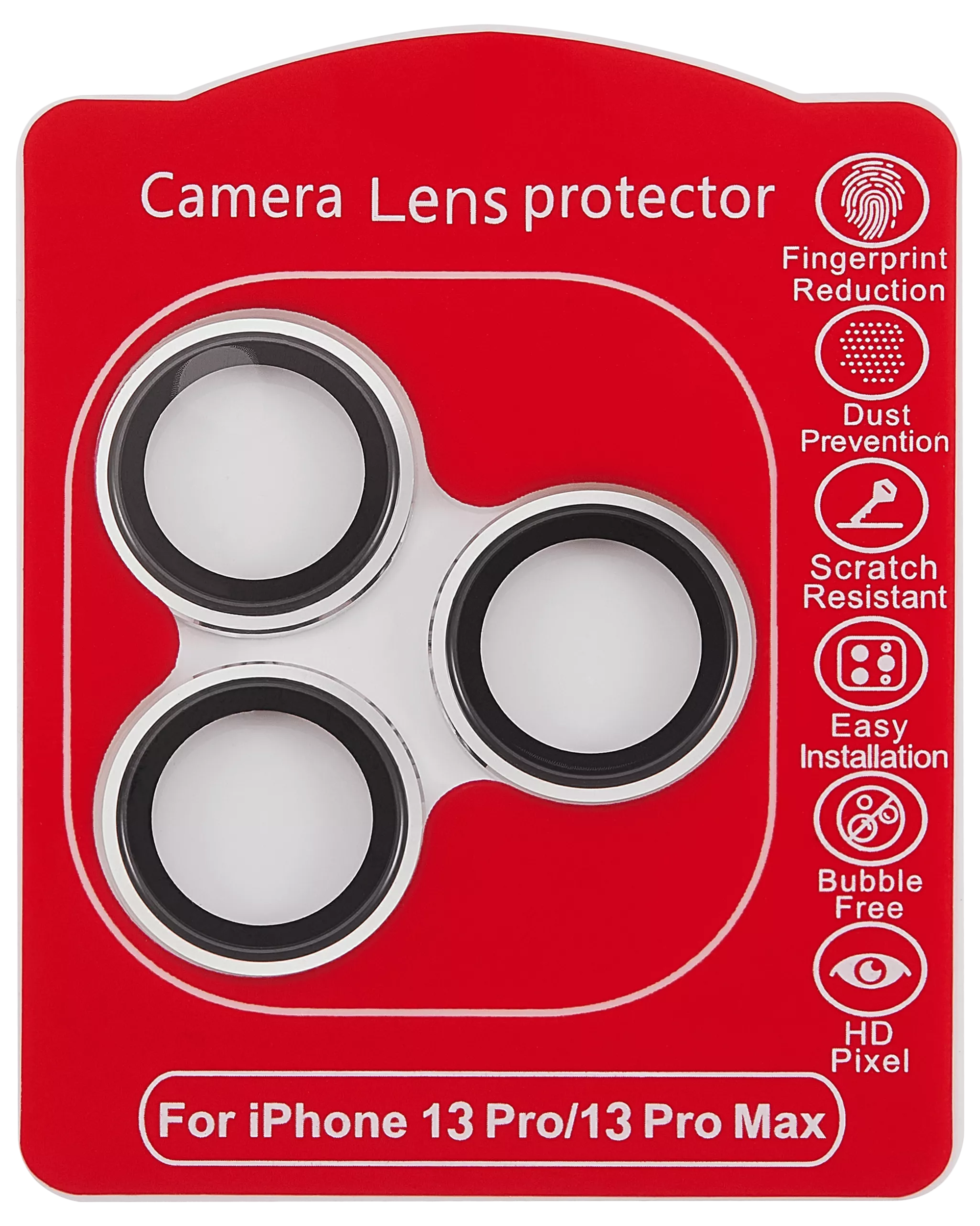 Casper Camera Lens Protector For iPhone 13 Pro / 13 Pro Max (Silver) (Clear)