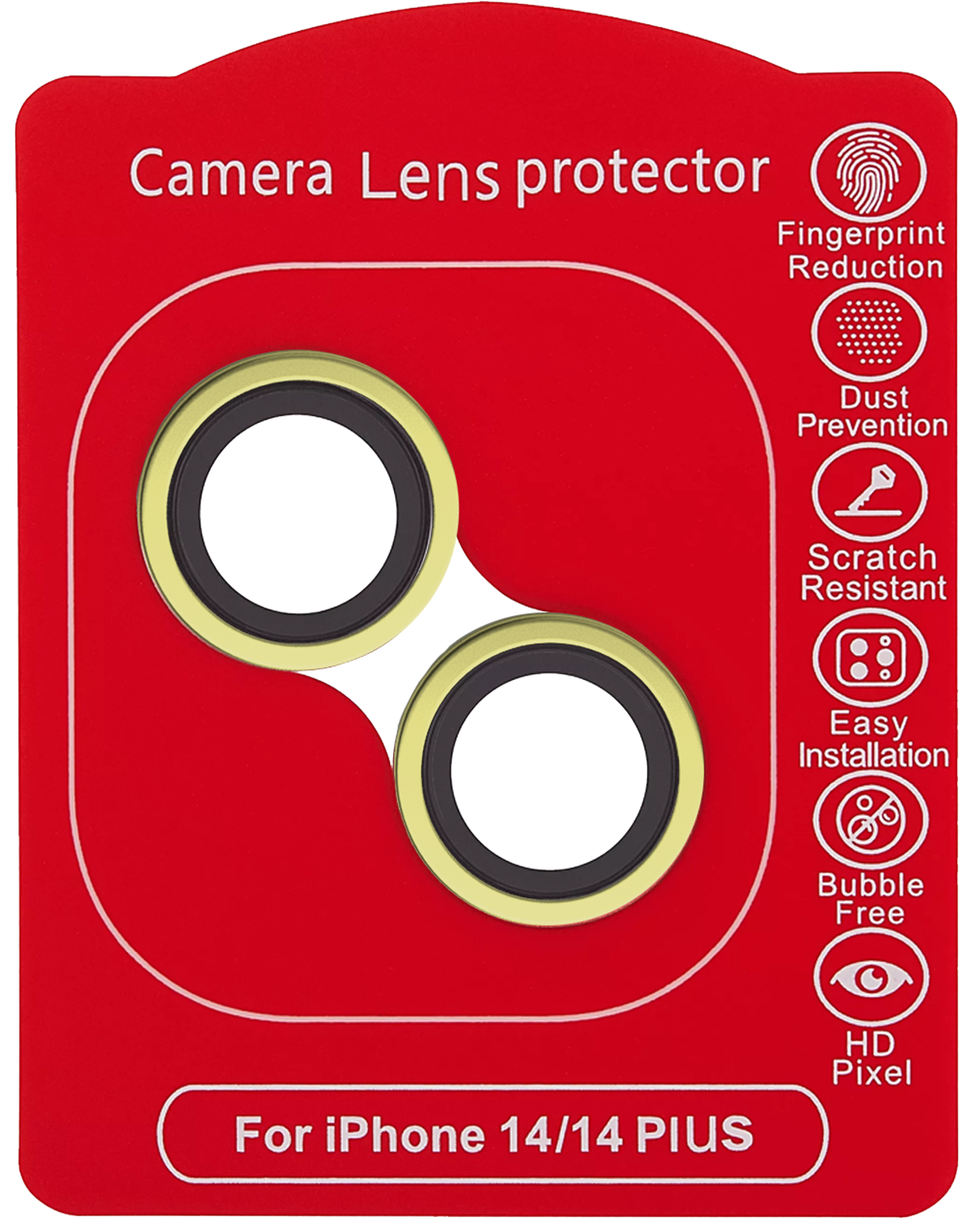 Casper Camera Lens Protector For iPhone 14 / 14 Plus (Yellow) (Clear)