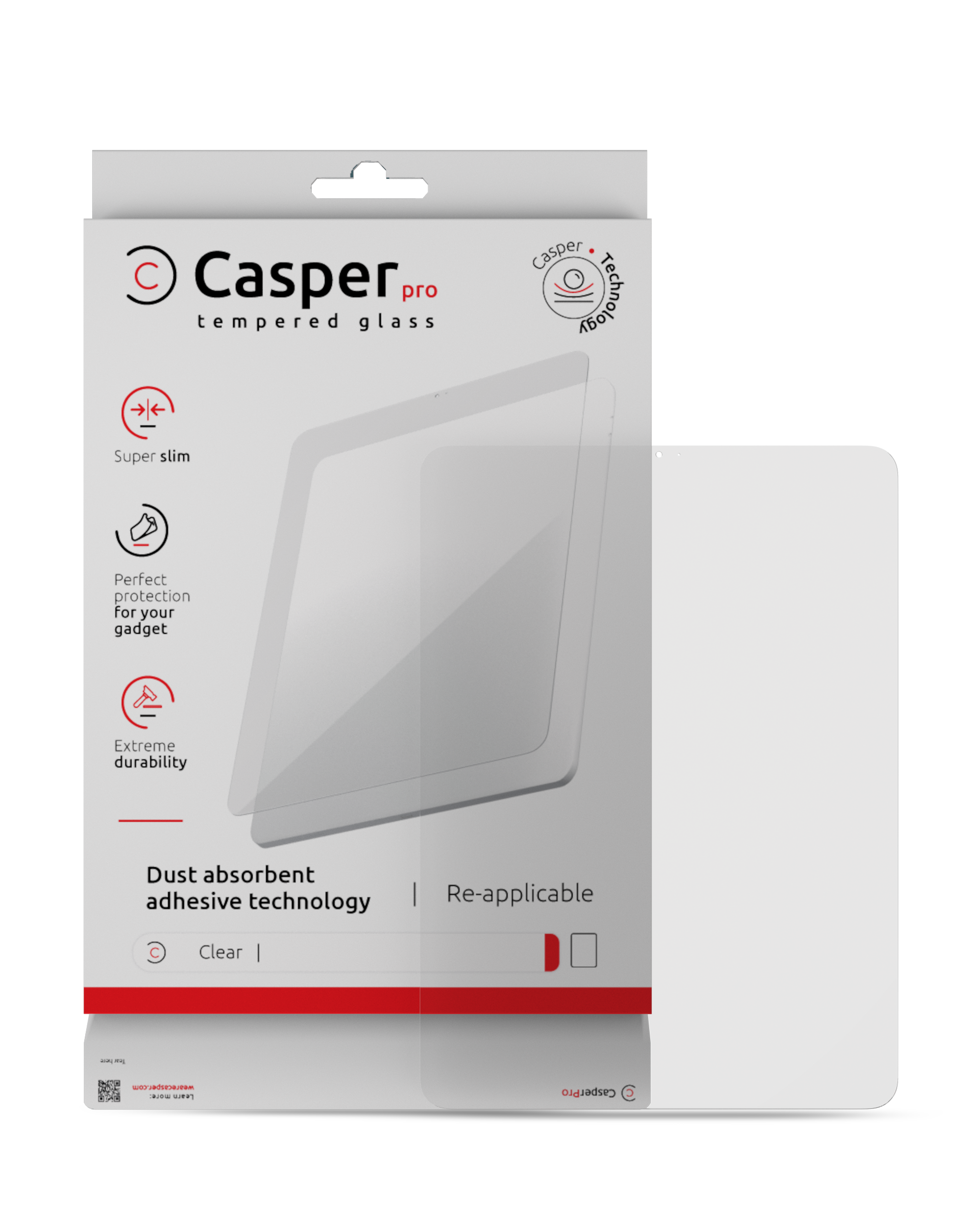 Casper Pro Tempered Glass Screen Protector for iPad Pro 13" (2024) - Clear