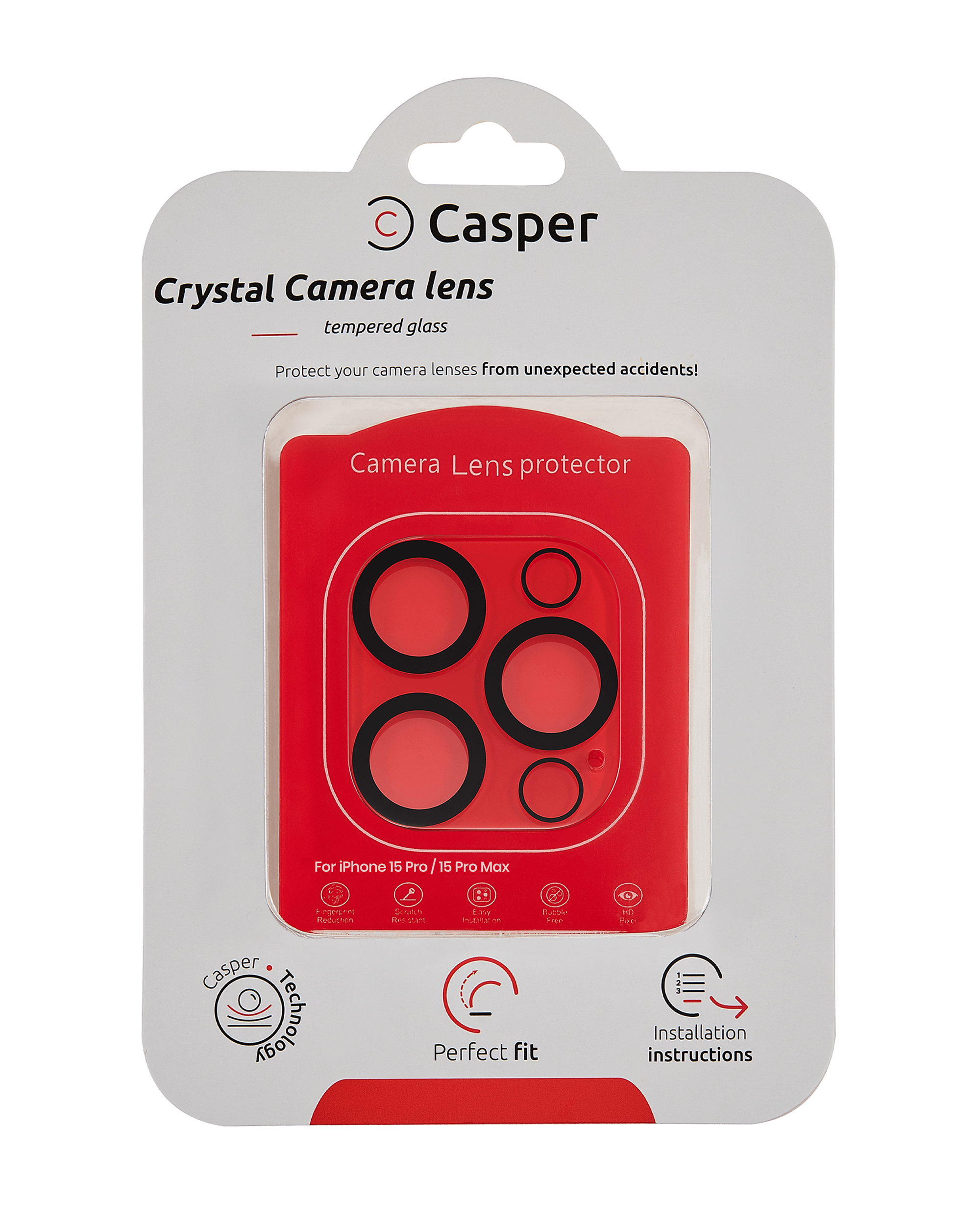 Camera Lens Protector for iPhone 15 Pro / 15 Pro Max - Crystal Clear Full Cover