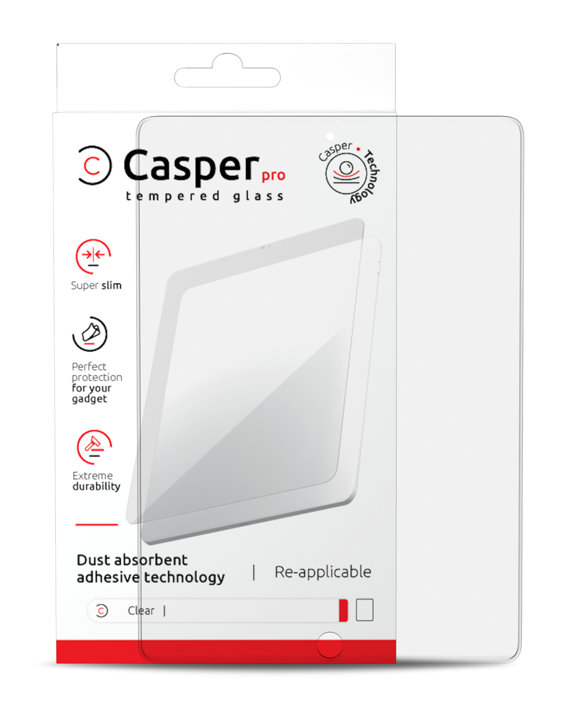 Casper Pro Tempered Glass Screen Protector for iPad Mini 6 (2021)/Mini 7 (2024) - Clear