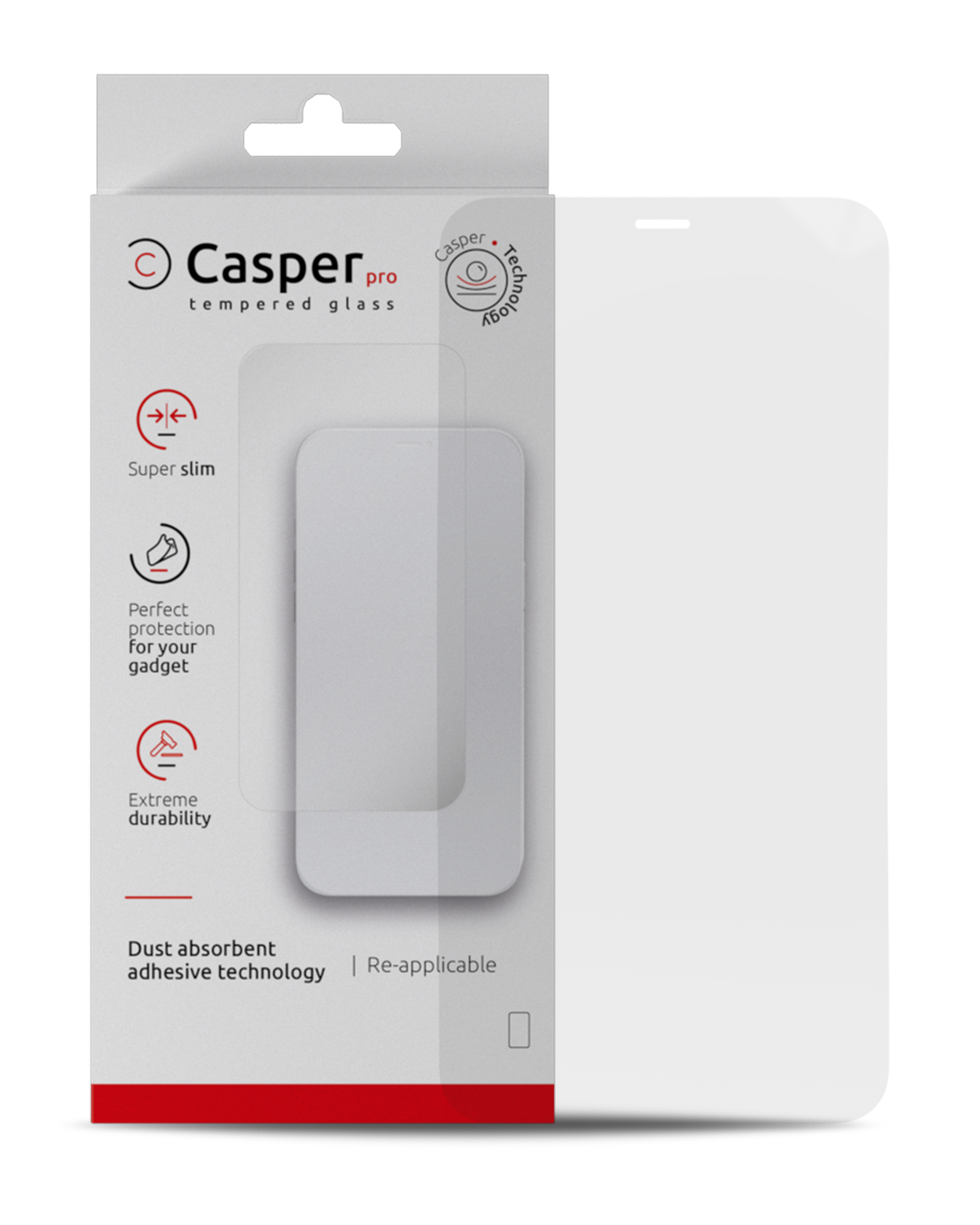 Casper Pro Tempered Glass For iPhone 12 Pro Max (Retail Pack) (Clear)