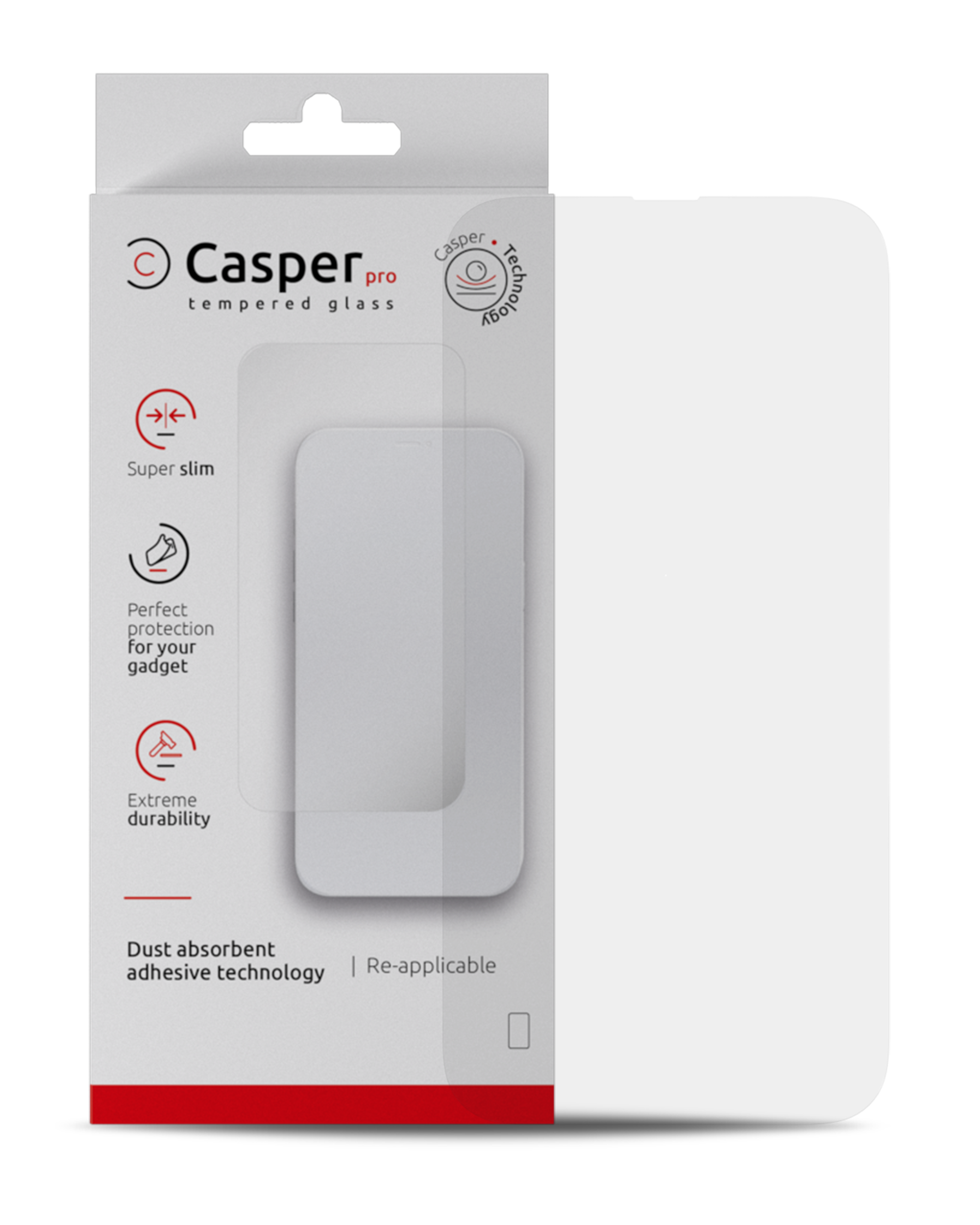 Casper Pro Tempered Glass For iPhone 14 Pro Max (Retail Pack) (Clear)