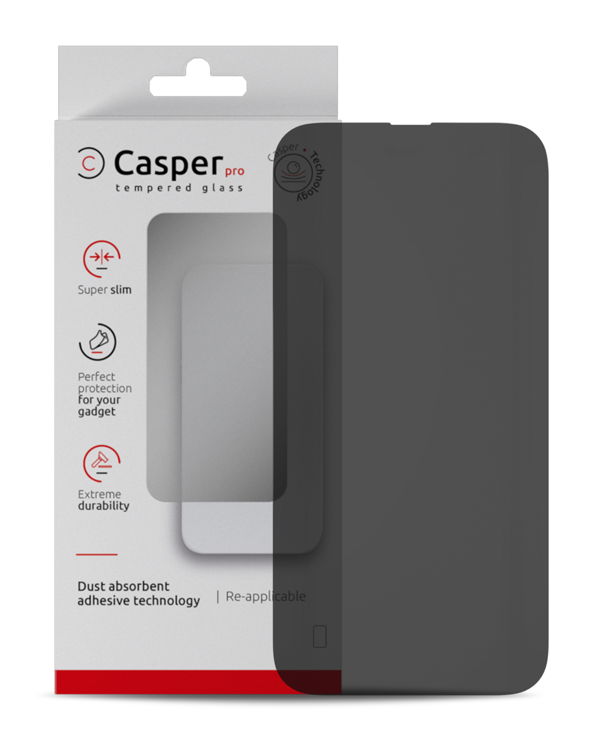 Casper Pro Tempered Glass For iPhone 14 Pro Max (Retail Pack) (Privacy)