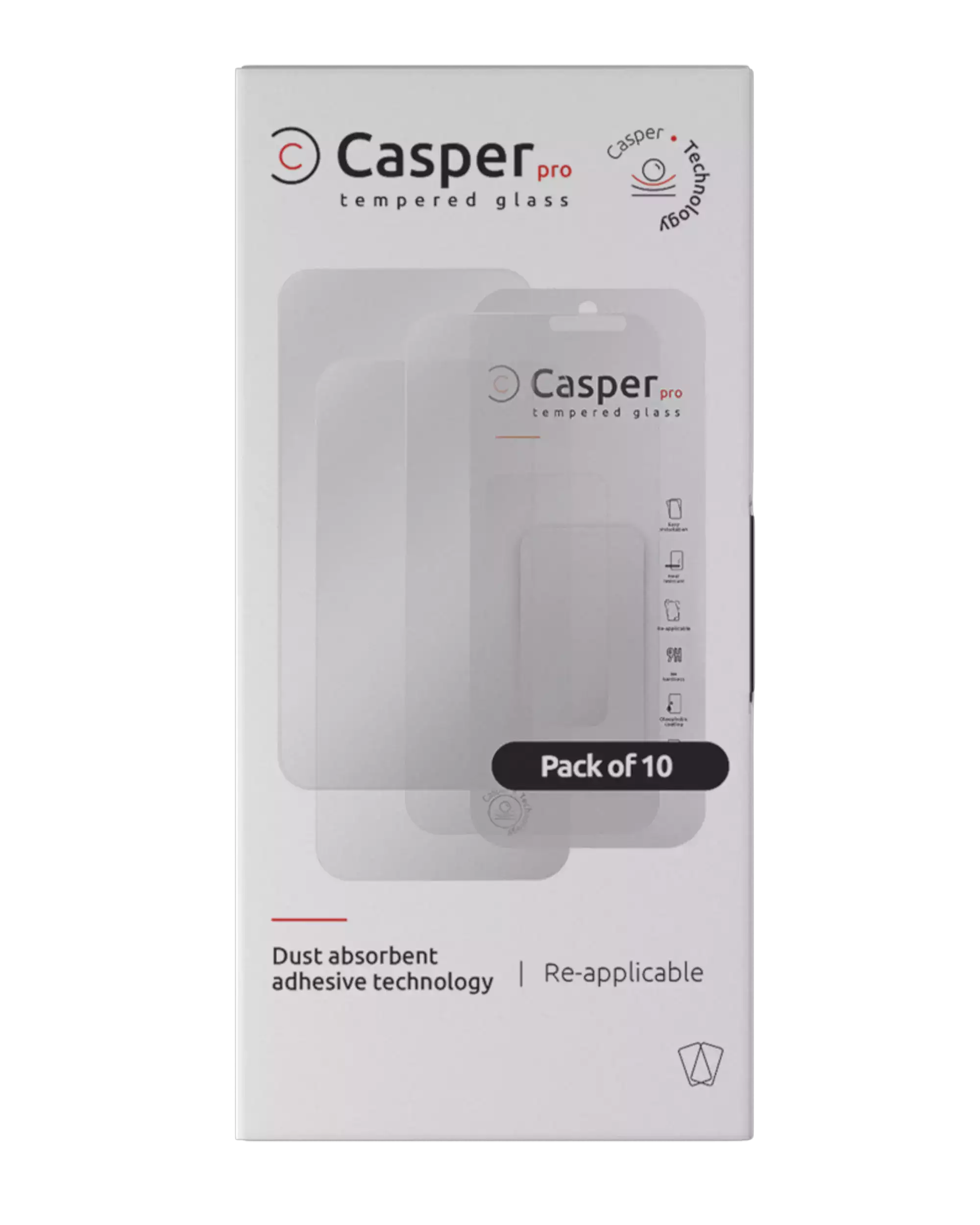 Casper Pro Tempered Glass For iPhone 16 Pro Max / 17 Pro Max (10 Pack) (Matte)