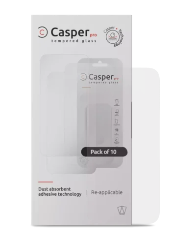 Casper Pro Tempered Glass For iPhone 16 Pro Max / 17 Pro Max / 18 Pro Max (10 Pack) (Clear)