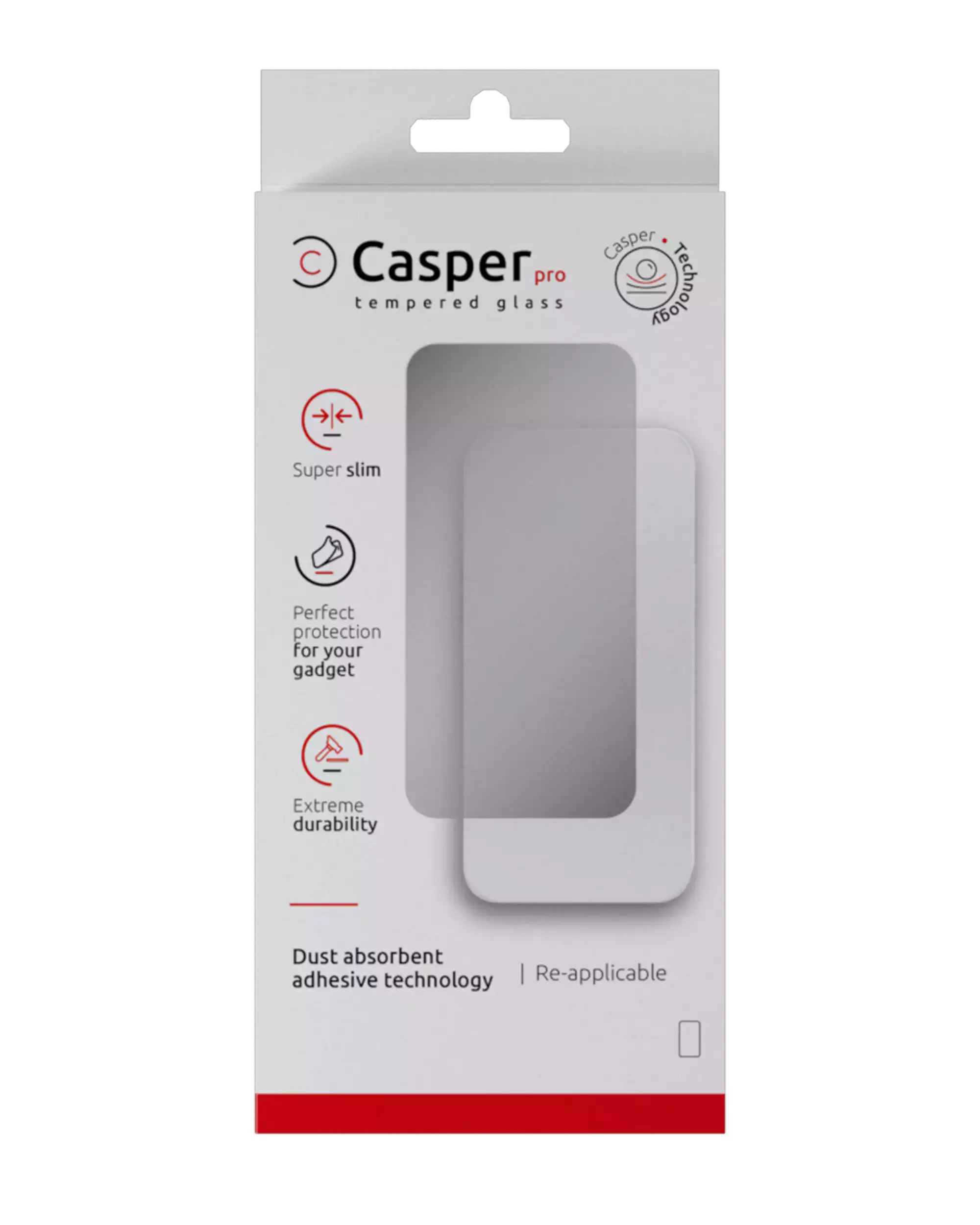 Casper Pro Tempered Glass For iPhone 16 Pro / 17 / 17 Pro (Retail Pack) (Privacy)