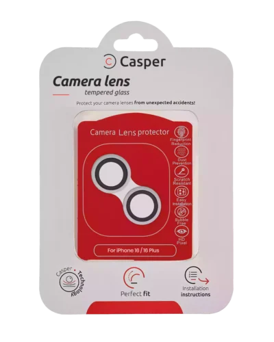 Camera Lens Protector for iPhone 16 / 16 Plus - White Trim, Clear