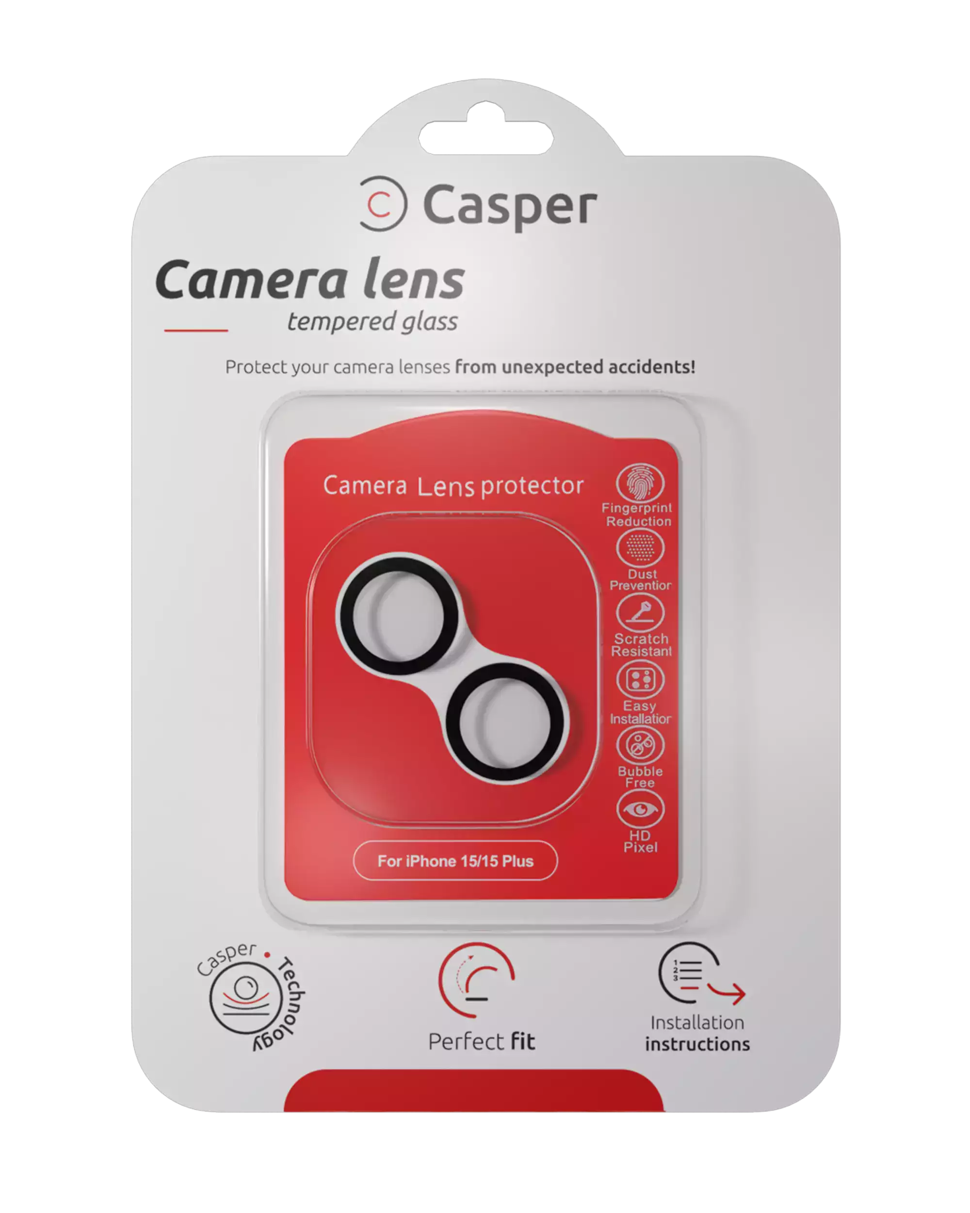 iPhone 15 / 15 Plus Camera Lens Protector Black