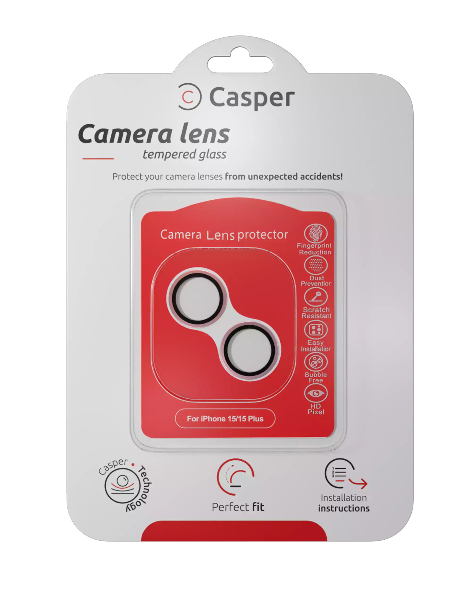iPhone 15 / 15 Plus Camera Lens Protector Pink
