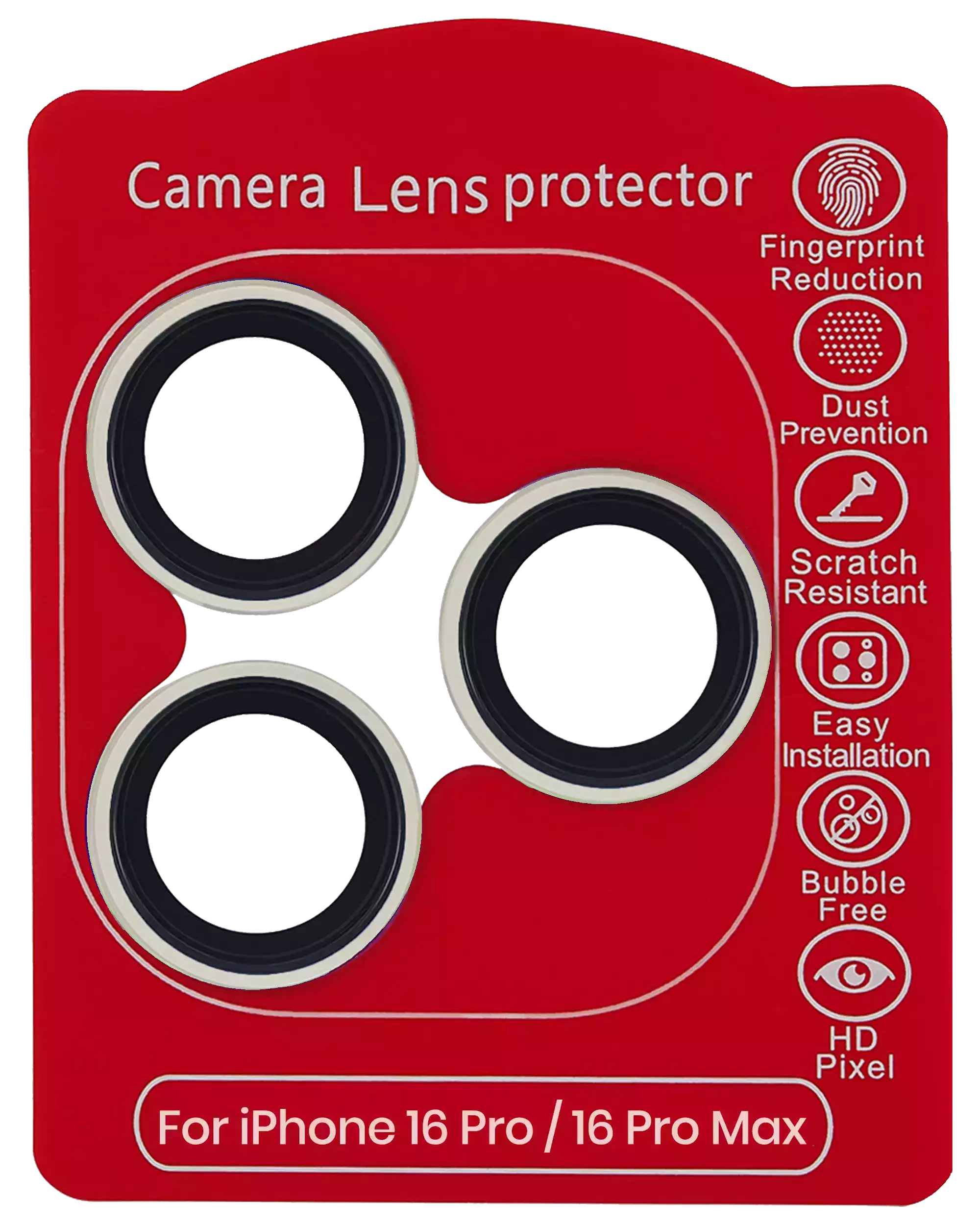 Casper Camera Lens Protector For iPhone 16 Pro / 16 Pro Max (Natural Titanium) (Clear)