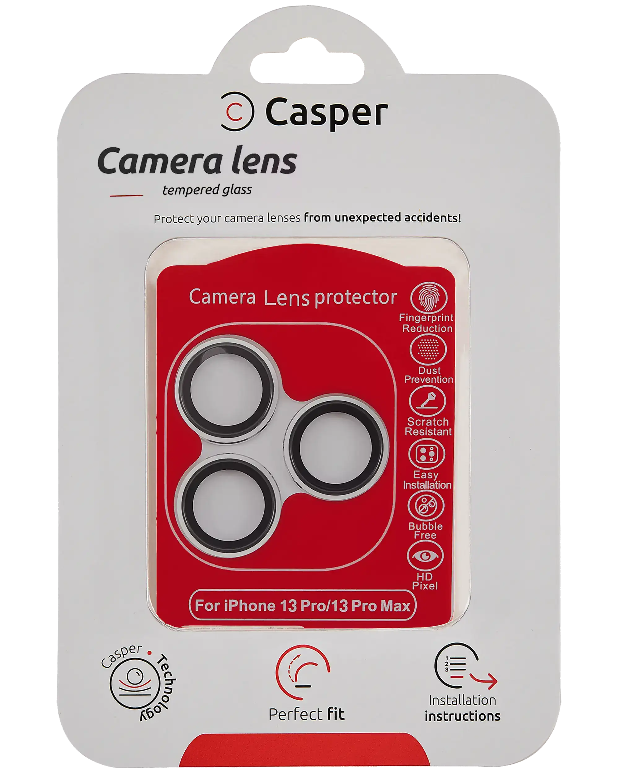 iPhone 13 Pro / 13 Pro Max camera lens protector - silver