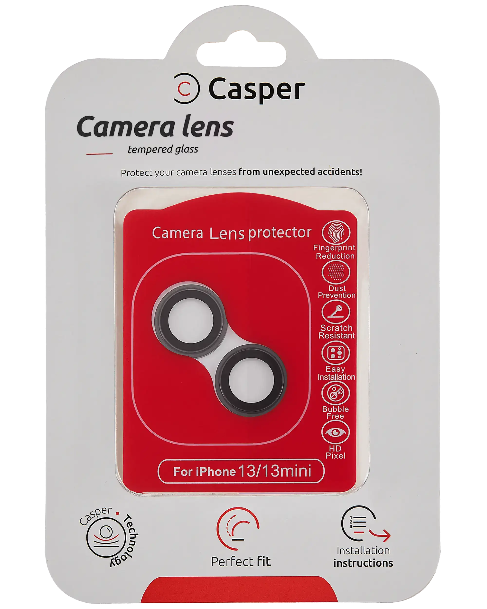iPhone 13 / 13 Mini camera lens protector - black