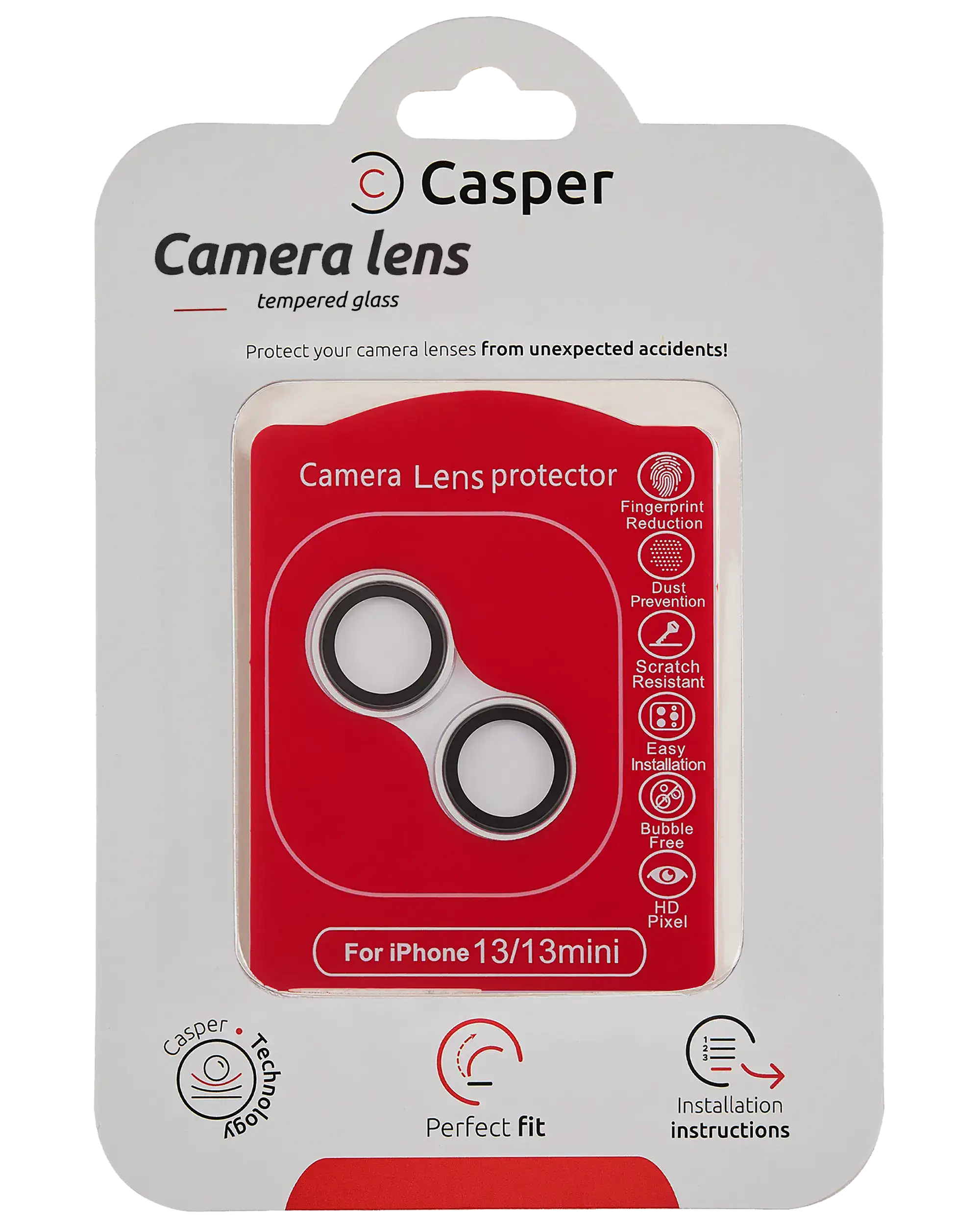 iPhone 13 / 13 Mini camera lens protector - silver
