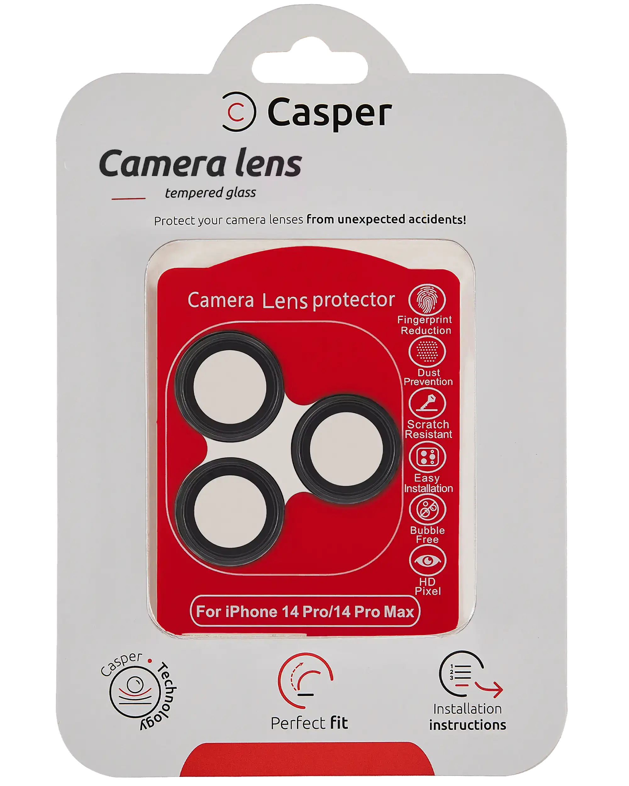 iPhone 14 Pro / 14 Pro Max Camera Lens Protector Black