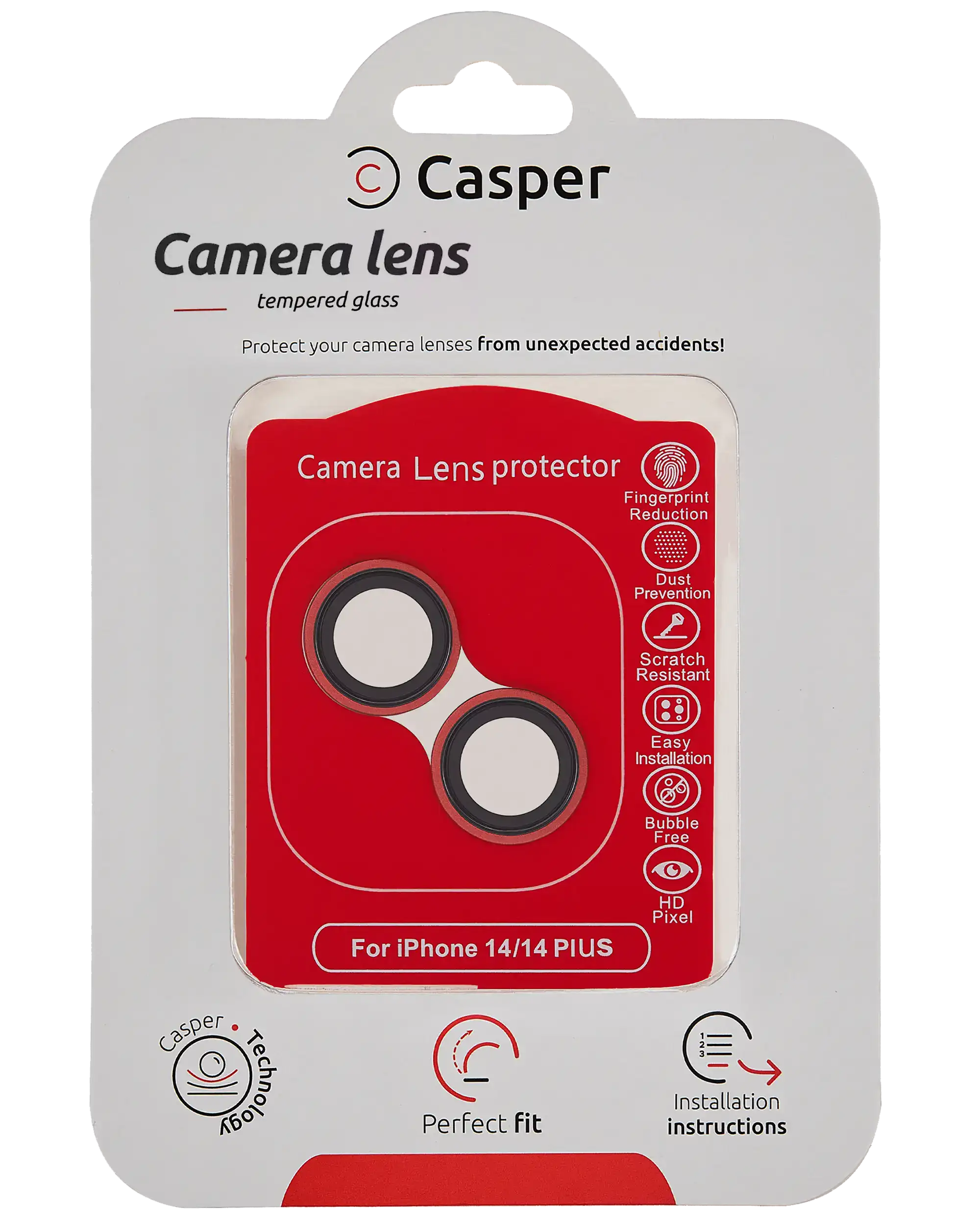 iPhone 14 / 14 Plus camera lens protector - red