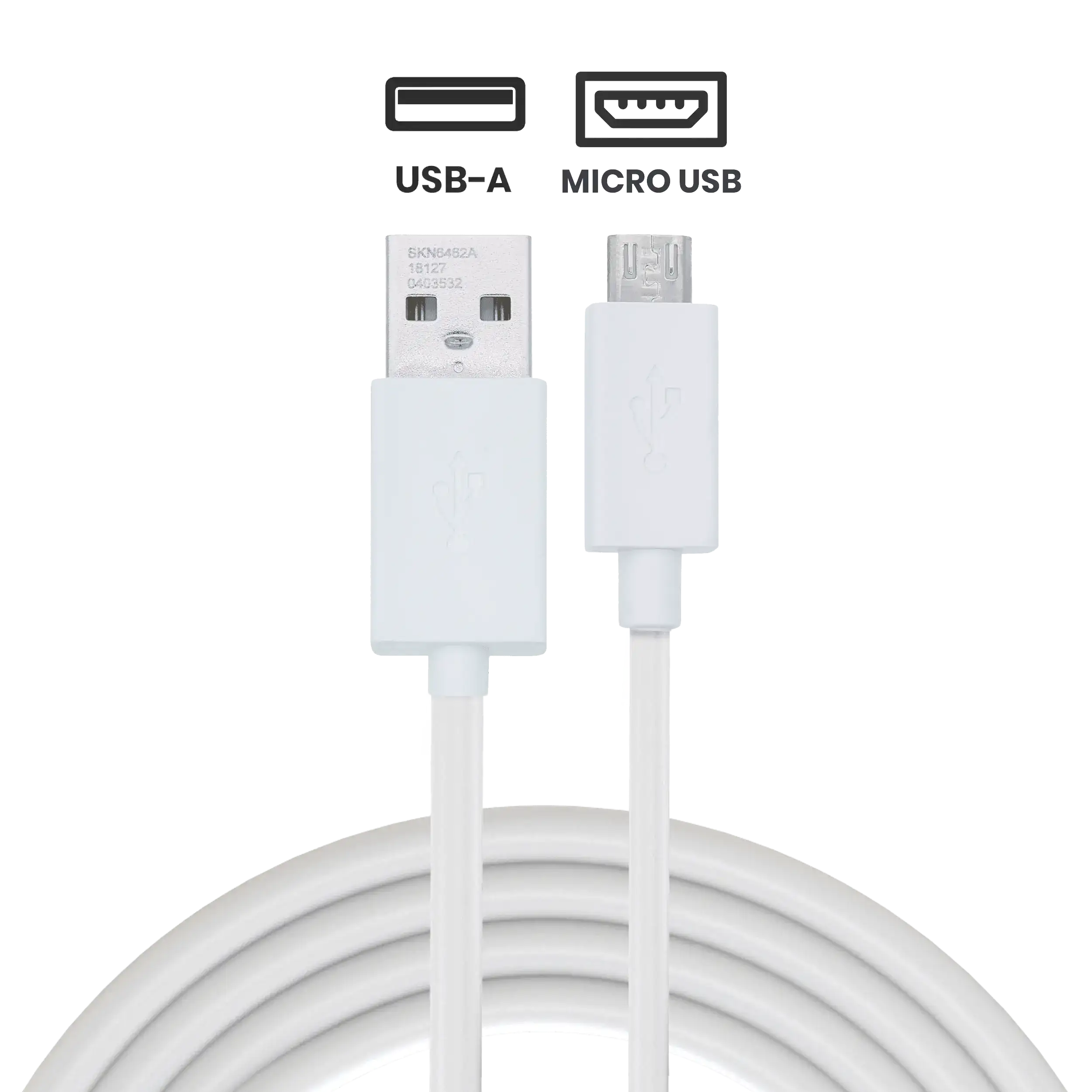 Micro USB To USB Type A Cable (Generic) (White)