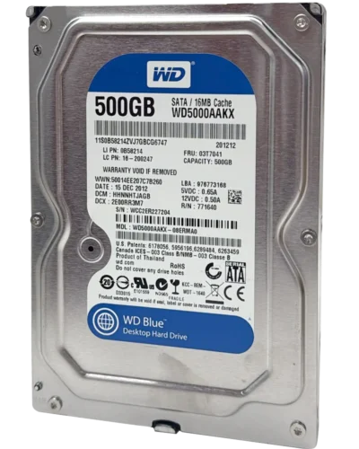 500GB WD Blue 3.5" HDD Internal Hard Drive - 7200 RPM (26mm) (Premium)