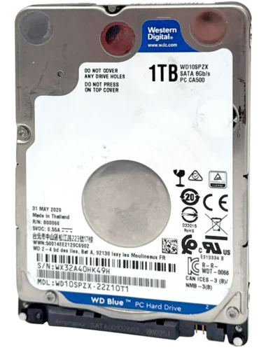 1TB WD Blue 2.5" HDD Internal Hard Drive - 5400 RPM (7mm) (Premium)