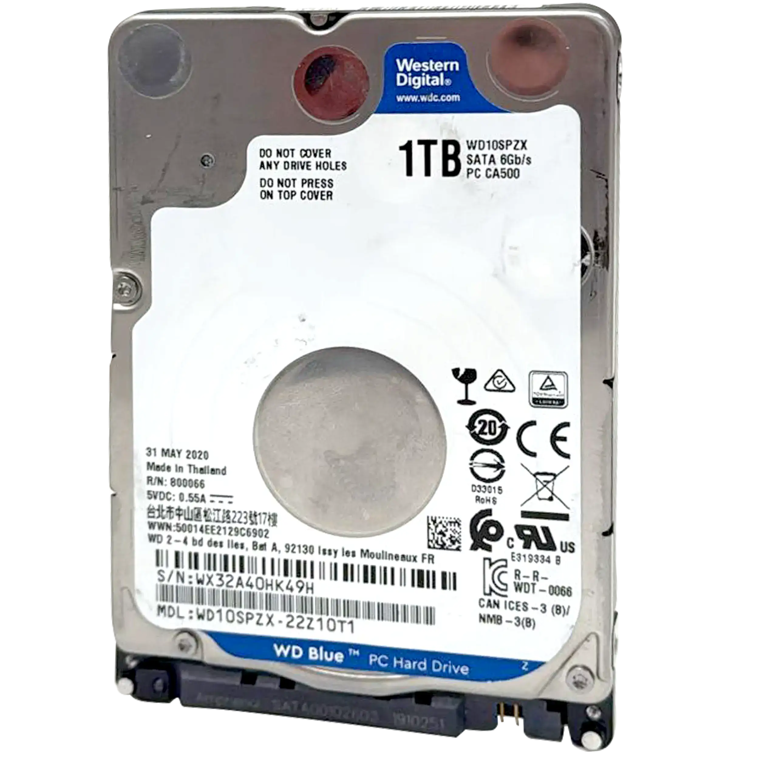 1TB WD Blue 2.5" HDD Internal Hard Drive - 5400 RPM (7mm) (Premium)