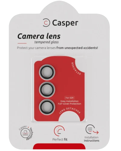 Casper Camera Lens Protector for Samsung Galaxy S25 - Clear Rings