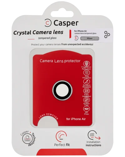 Casper Camera Lens Protector For iPhone Air (Silver) (Clear)