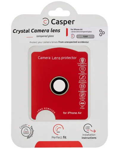 Casper Camera Lens Protector For iPhone Air (Gold) (Clear)