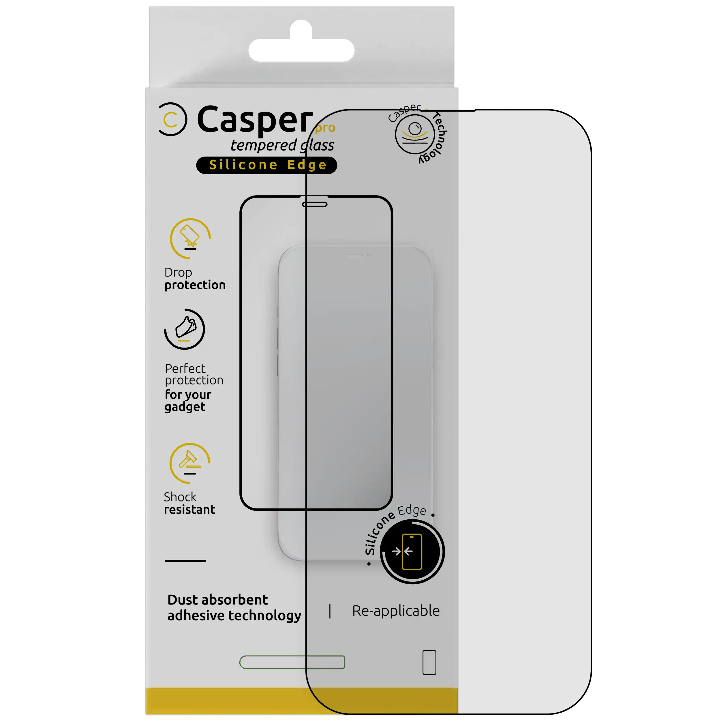 Casper Pro Silicone Tempered Glass For iPhone Air (Retail Pack) (Clear)